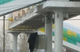 Надземный переход для пешеходов в Новомихайловском