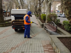 В поселениях Туапсинского района дезинфицируют дороги и места общего пользования