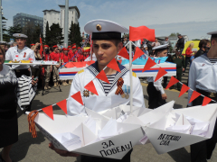 В Туапсе прошла акция «Кораблик Победы»