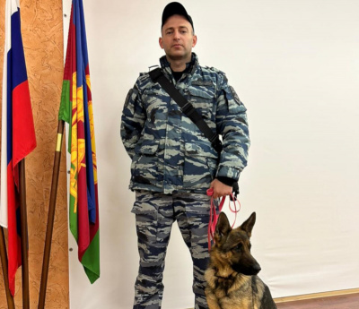 Накануне голосования по дополнительным выборам в Совет Туапсинского муниципального округа по Горному трехмандатному избирательному округу №3, с целью обеспечения безопасной работы членов участковых избирательных участков и голосования избирателей,  киноло